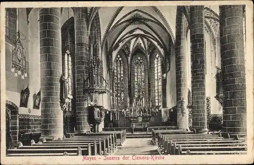 Ak Mayen in der Eifel, Inneres der St. Clemenskirche