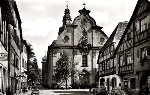 Ak Ettlingen in Baden, Kirchenplatz mit St. Martinskirche