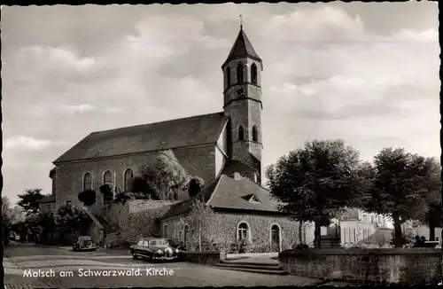 Ak Malsch in Baden, Kirche