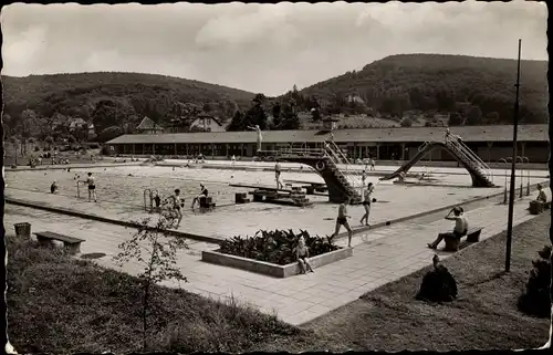 Ak Ettlingen in Baden, Schwimmbad