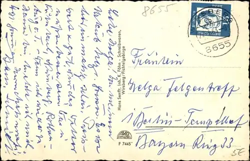 Ak Wirsberg im Fichtelgebirge, Rathaus, Jugendheim, Hotel Hubertus, Total
