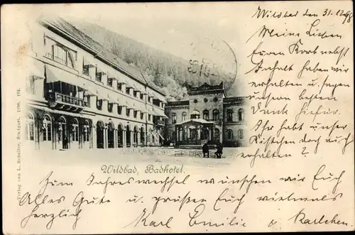 Ak Bad Wildbad im Schwarzwald, Badhotel