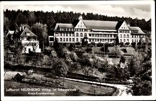 Ak Neuenbürg im Schwarzwald Württemberg, Kreis Krankenhaus