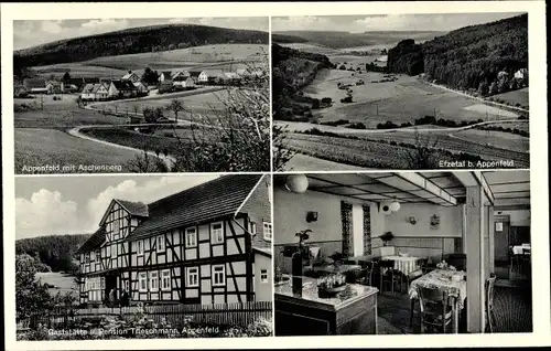 Ak Appenfeld Knüllwald Hessen, Gaststätte Pension, Inh. Karl Trieschmann, Aschenberg