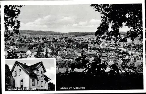 Ak Erbach im Odenwald, Gasthof Zum Schöllenberg, Ludwig Daum, Totalansicht