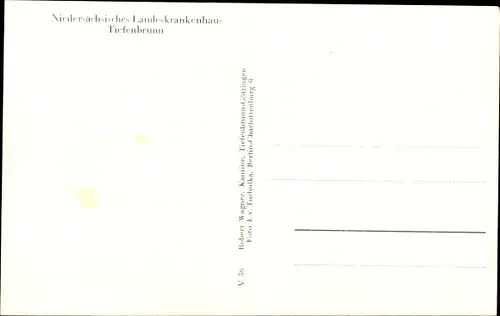 Ak Tiefenbrunn Mengershausen Rosdorf, Niedersächsisches Landeskrankenhaus, Waldhaus
