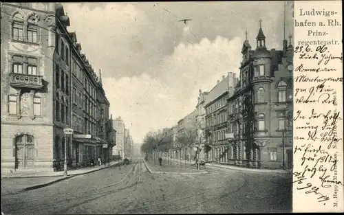 Ak Ludwigshafen am Rhein, Prinzregentenstraße