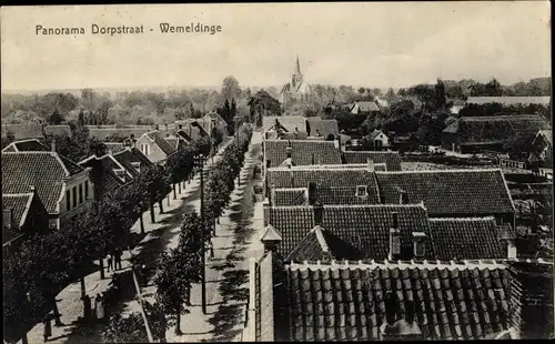 Ak Wemeldinge Zeeland Niederlande, Panorama Dorpstraat