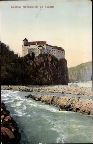 Ak Ritten Renon Südtirol, Schloss Runkelstein im Sarntal