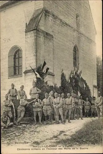 Ak Mailly le Camp Aube, Ceremonie militaire en l'honneur des Morts de la Guerre