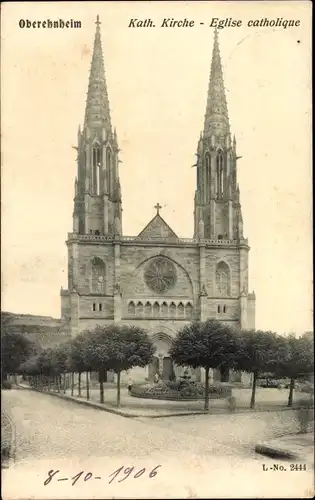 Ak Obernai Oberehnheim Elsass Bas Rhin, Katholische Kirche