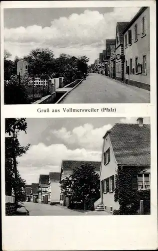 Ak Vollmersweiler in der Pfalz, Straßenpartie, Wohnhäuser