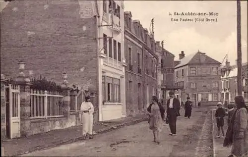 Ak Saint Aubin sur Mer Calvados, Rue Pasteur, Hotel