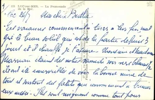 Ak Luc sur Mer Calvados, la Promenade de la Mer