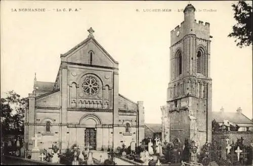 Ak Luc sur Mer Calvados, l' Église et le Clocher