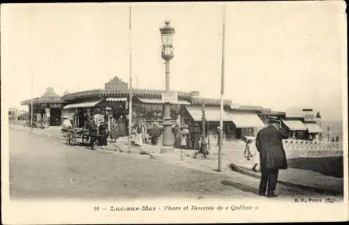 Ak Luc sur Mer Calvados, Phare et Descente de Quilhoc