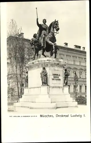 Ak München Bayern, Denkmal Ludwig I