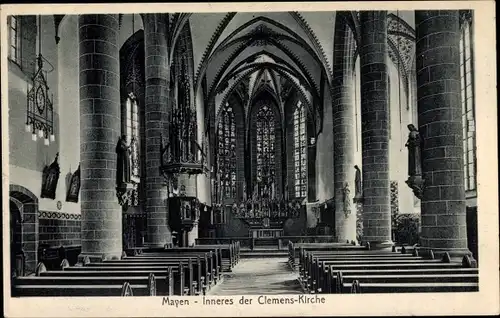 Ak Mayen in der Eifel, Inneres der St. Clemenskirche