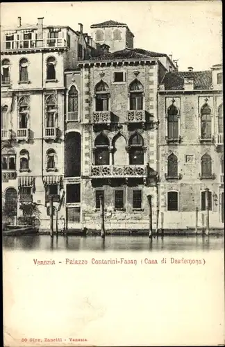 Ak Venezia Venedig Veneto, Palazzo Contarini-Fasan, Casa di Desdemona