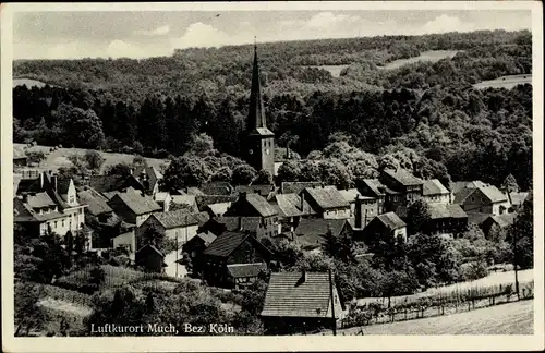 Ak Much Nordrhein Westfalen, Totalansicht der Ortschaft, Kirchturm