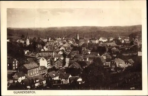 Ak Gummersbach im Oberbergischen Kreis, Totalansicht der Ortschaft