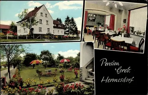 Ak Hermesdorf Waldbröl im Oberbergischen Land, Pension Greb