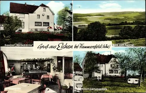 Ak Eichen im Westerwald, Gasthof Dorfschänke, Campingplatz, Landschaft