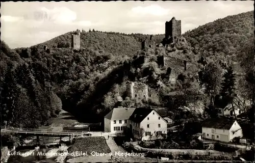 Ak Manderscheid in der Eifel Rheinland Pfalz, Ober- und Niederburg