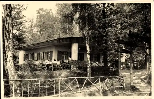 Foto Ak Einsiedel Chemnitz, Gasthof, Terrassenpartie