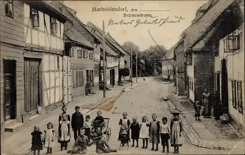 Ak Markoldendorf Dassel in Niedersachsen, Brückenstraße, Kinder