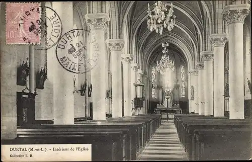 Ak Durtal Maine et Loire, Intérieur de l' Église