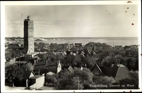 Ak West Terschelling Friesland Niederlande, Blick auf den Ort