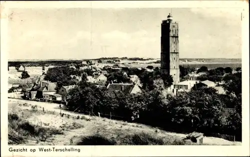 Ak West Terschelling Friesland Niederlande, Blick auf den Ort