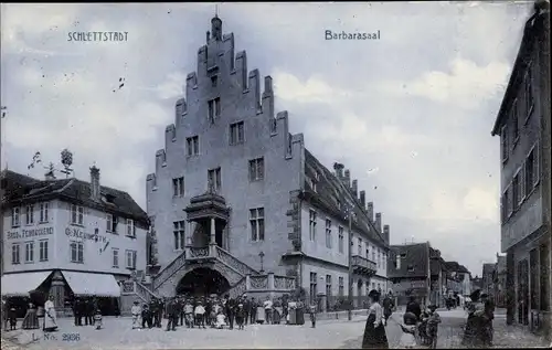 Ak Sélestat Schlettstadt Elsass Bas Rhin, Barabarasaal