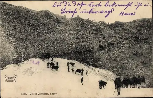 Ak Modane Savoie, Col de Chavières, Gebirgsjäger