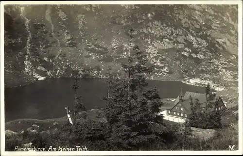 Foto Ak Karpacz Krummhübel Riesengebirge Schlesien, Mały Staw, Kleiner Teich