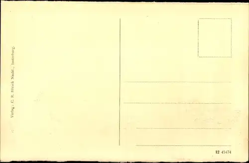 Ak Tschernjachowsk Insterburg Ostpreußen, Wilhelmstraße mit Reichsbank und Post