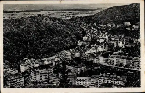 Ak Karlovy Vary Karlsbad Stadt, Gesamtansicht