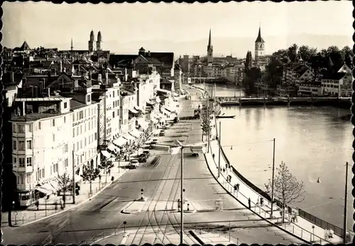 Ak Zürich Stadt Schweiz, Limmatquai