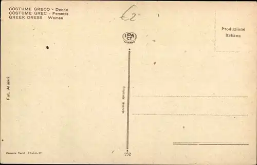 Ak Griechenland, Costume Grec, Femmes, Frauen in Volkstrachten