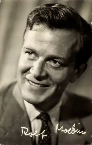 Ak Schauspieler Rolf Moebius, DEFA Film, Portrait, Autogramm, Besondere Kennzeichen Keine