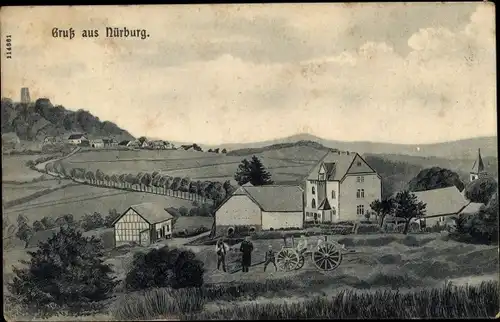 Ak Nürburg in der Eifel, Ortspartie