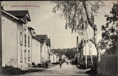 Ak Saint Laurent Vosges, Straßenpartie im Ort