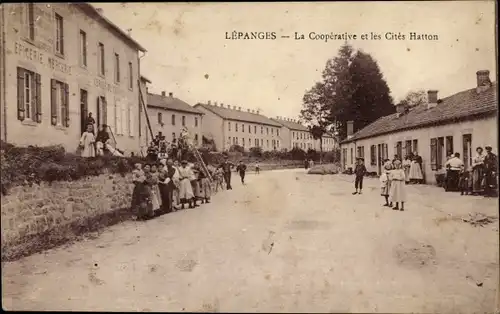 Ak Lépanges sur Vologne Lothringen Vosges, La Cooperative et les Cites Hatton, Epicerie