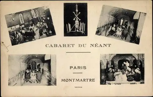 Ak Paris XVIII, Cabaret du Neant, Montmartre, Innenansicht