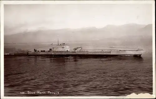 Ak Französisches U Boot, Phoque, S 9, Sous Marin