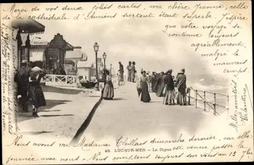 Ak Luc sur Mer Calvados, la Digue, Promenade