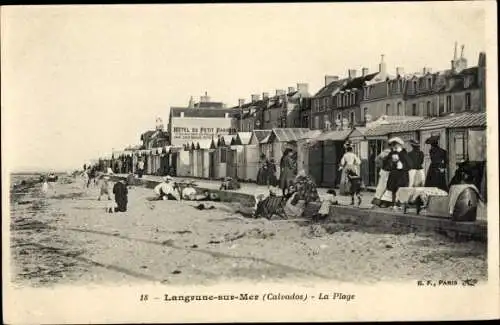 Ak Langrune Calvados, la Plage