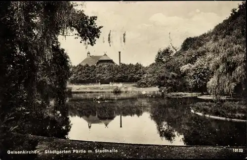 Ak Gelsenkirchen im Ruhrgebiet, Stadtgarten, Stadthalle