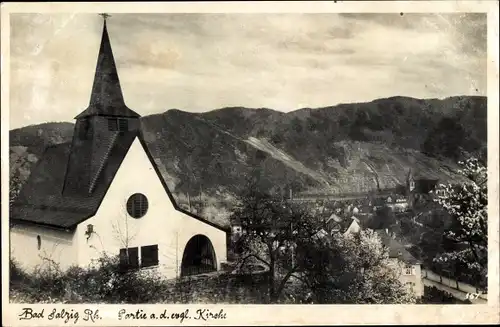 Ak Bad Salzig Boppard am Rhein, Ev. Kirche
